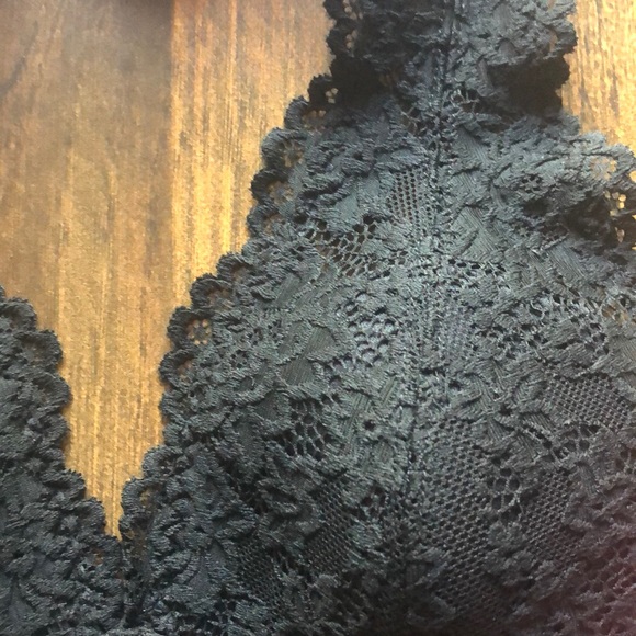 New Lace Bralette black  s. S Halter Lined Cup NWT - Picture 2 of 7
